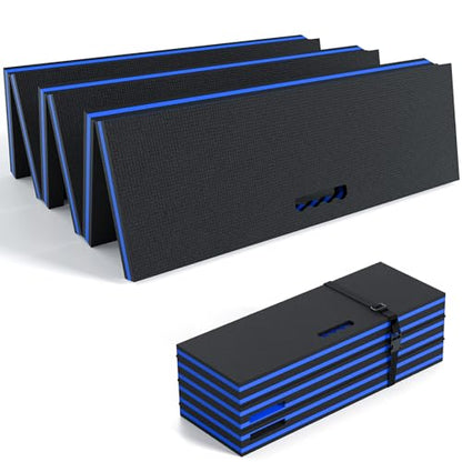 22.8" Wide Mechanic Mat Foldable EVA Kneeling Pad with Magnetic Tool Slots