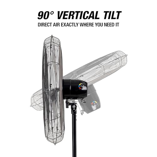 30 Inch Oscillating Pedestal Fan 7800 CFM with Adjustable Height