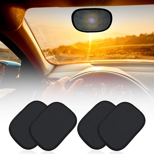 Cling Sun Shade for Car Window and Windshield 4 Pack (4 Count)
