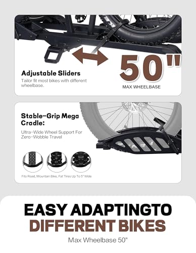 Ebike Rack with Ramp 200 lbs 2 (2 Count)