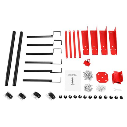 Panel Tree Stand for Painting Rotatable FreeStanding Panel Paint Holder with Wheels Adjustable Center Post for Hang Automotive Doors Fenders Bumpers
