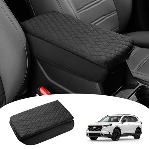 Center Console Cover for Honda CRV 2026 2025 2024 2023 Accessories CRV Armrest Cover Center Console Cushion Pad Leather Miiddle Console Lid Arm Rest Seat Box Cover Protector Anti