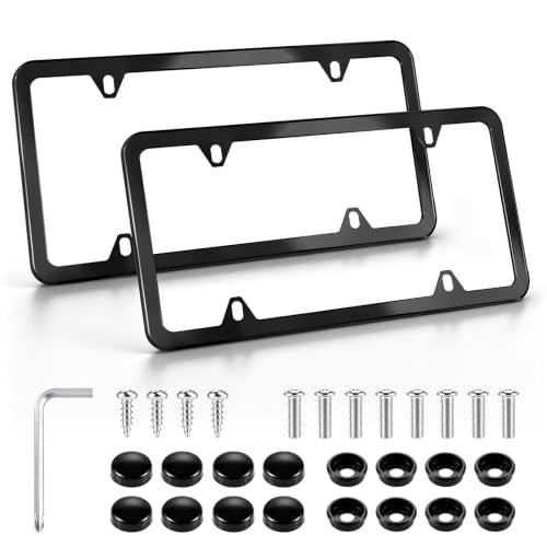 4 Holes Stainless Steel License Plate Frames