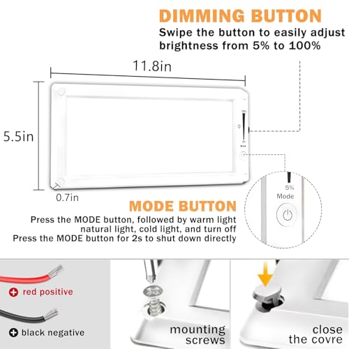 4 Pack 12 in RV LED Interior Lights (4 Count)