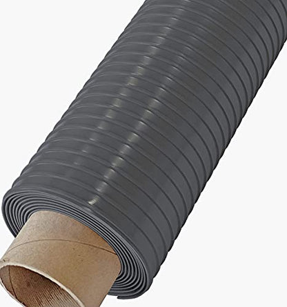 Garage Flooring 5' x 10' Slate Grey Ribbed Channel Vinyl Protector Mat
