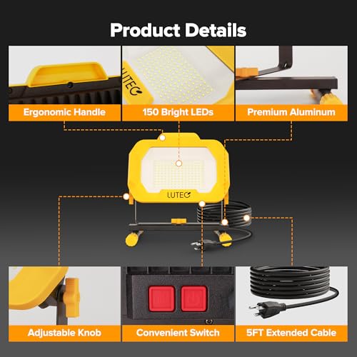 12500 Lumen LED Work Light with Stand