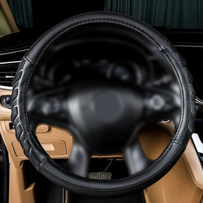 car Steering Wheel Cover Faux Leather Massage Universal fit 3D Honeycomb Hole Anti