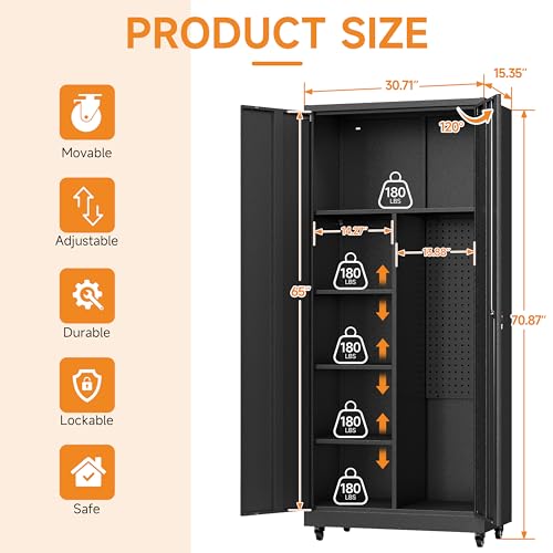 Metal Garage Storage Cabinet with 2 Doors