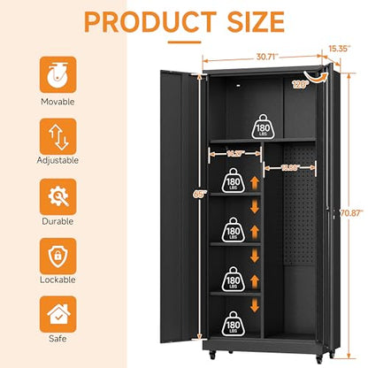 Metal Garage Storage Cabinet with 2 Doors