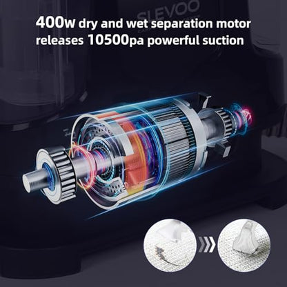 400W 18Kpa Carpet Cleaner Machine with 1 Bottle Cleaning Solutions