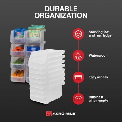 Medium Stackable Plastic Storage Bins (8 Count)