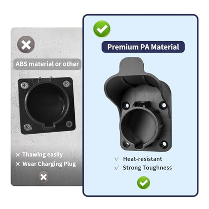 Wall Mount EV Charger Holder for SAE J1772｜Universal Charging Cable Organizer Holster｜Weatherproof Electric Car Plug Dock｜Space Saving Indoor