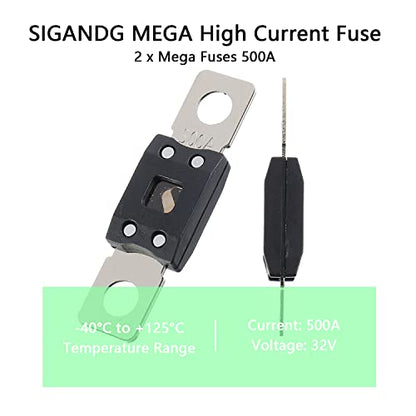 500A MEGA High Current Fuse (2 Count)