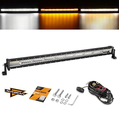 42" LED Light Bar 6 Modes Amber White 240W Straight Off Road Lights
