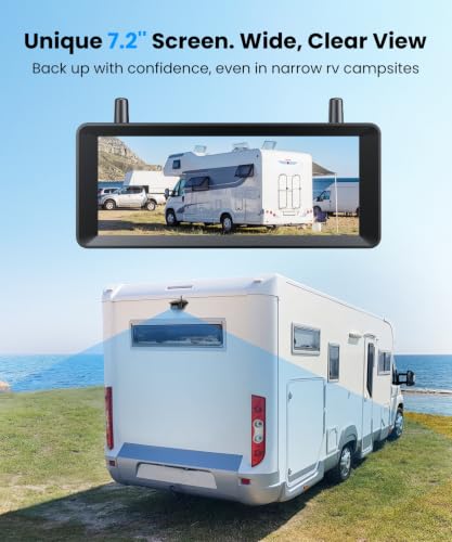 RV Backup Camera Wireless Plug and Play Compatible with Most RV