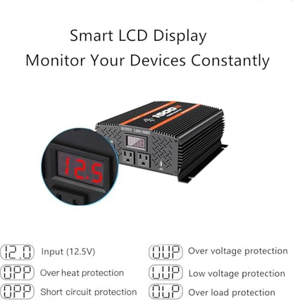 1500 Watt car Power Inverter 12V to 110V