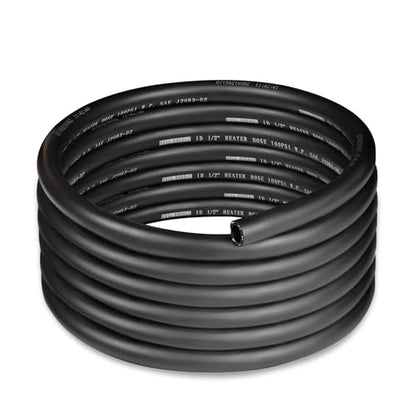 1 2" Heater Hose Coolant Radiator Straight 100PSI SAE 20R3 15FT Black