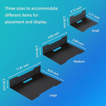 Floating Metal Wall Mount Shelf