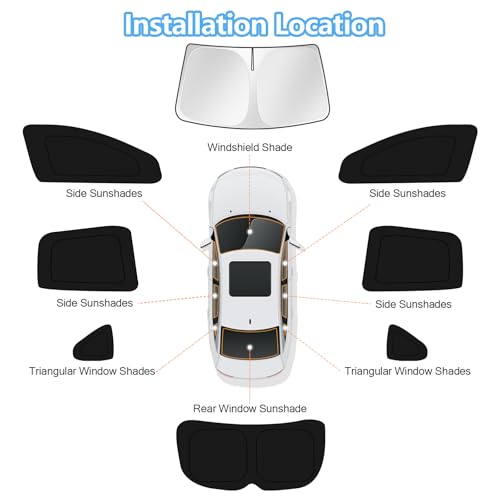 Car Window Shades for Nissan Murano 2015 (8 Count)