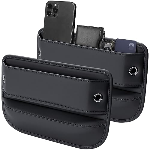 Premium Leather Car Seat Gap Filler Organizer (2 Count)