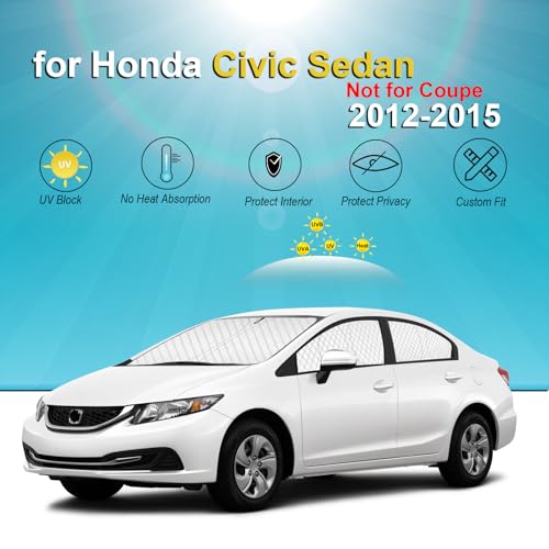6pcs Thicken Sun Shades for Honda Civic Sedan 2012