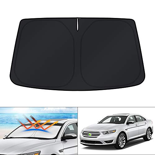 Windshield Sun Shade for Ford Taurus 2013 2014 2015 2016 2017 2018 2019 Accessories Custom Fit Sunshade Sun Visor Protector Foldable Blocks UV Rays Keep Your Car Cooler