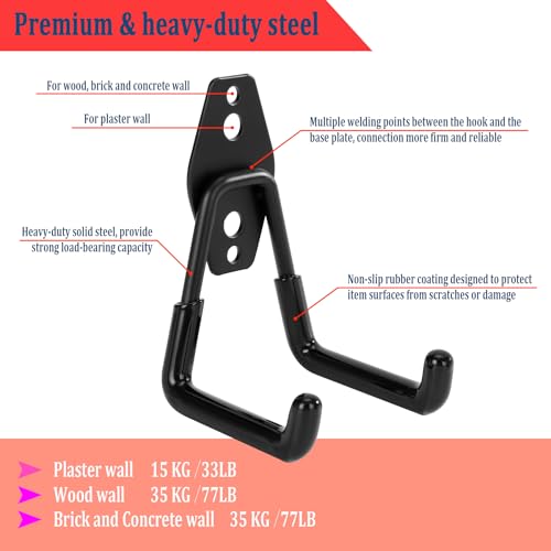 4 Pack Garage Hooks Heavy Duty (4 Count)