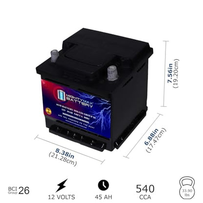 MM G26 BCI Group 26 12V 45AH