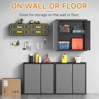 Metal Garage Wall Cabinet with 2 Doors and 1 Adjustable Shelf