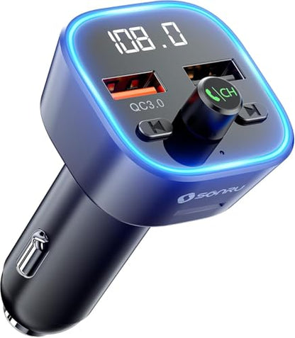 Bluetooth 5.3 FM Transmitter Car Adapter