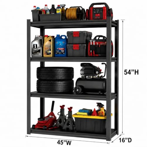 4 Tier Metal Garage Shelving Unit