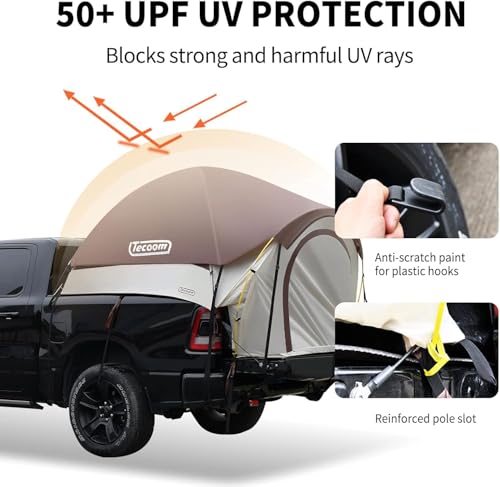 Truck Tent Waterproof PU3000mm Double Layer for 5.5