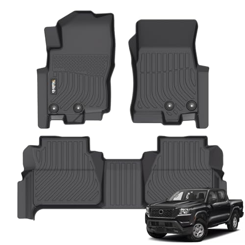 Car Floor Mats Custom Fit 2022 2023 2024 2025 2026 Nissan Frontier Crew Cab with 2nd Row Under