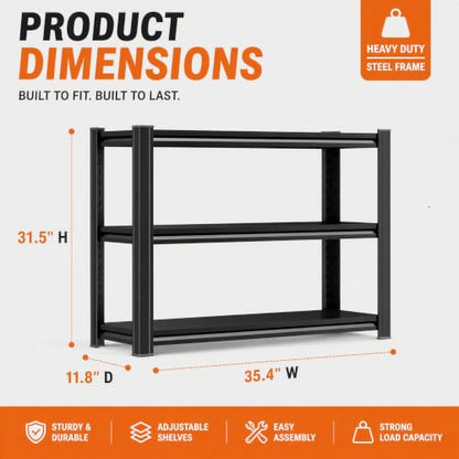 Garage Shelving 1200 LBS Adjustable Metal Storage Shelves