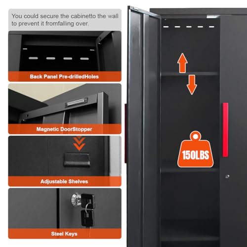 6 Pcs Garage Storage Cabinet System