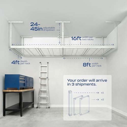 MonsterRax 2 Pack 4x8 Overhead Garage Storage Rack