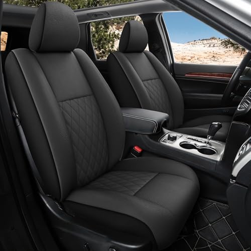 Front Faux Leather Seat Covers Custom Fit for Jeep Grand Cherokee WK2 2011 (2 Count)