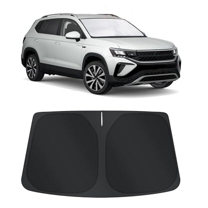 Sun Shade for Volkswagen VW Taos 2022 2023 2024 2025 2026 Accessories Windshield Sun Shade Window Shade UV Rays Protection Sun Visor Cover with Steering Wheel Sunshade Storage Bag
