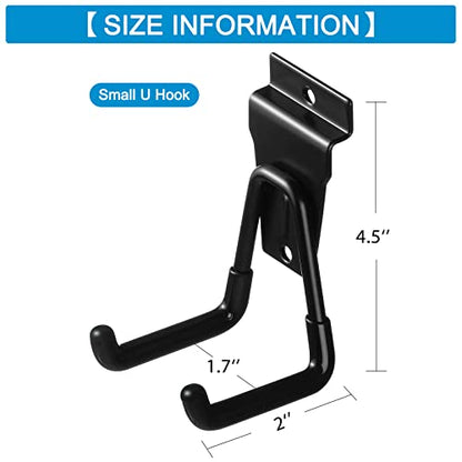 12Pack Slatwall Hooks Heavy Duty Slatwall Accessories Garage Slatwall Hooks and Hangers Small U Hook