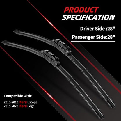 28"+28" Windshield Wiper Blades Replacement for Ford Escape 2013