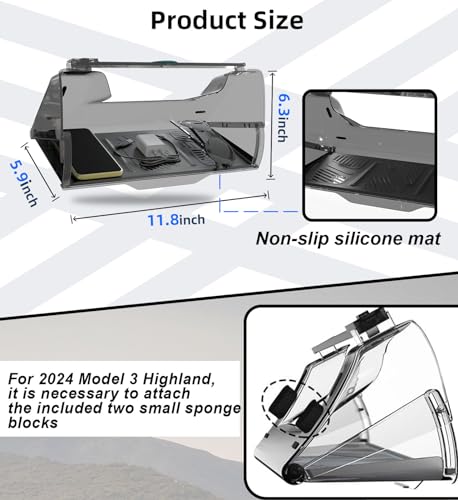 Under Screen Storage for Tesla Model 3 Y 2016