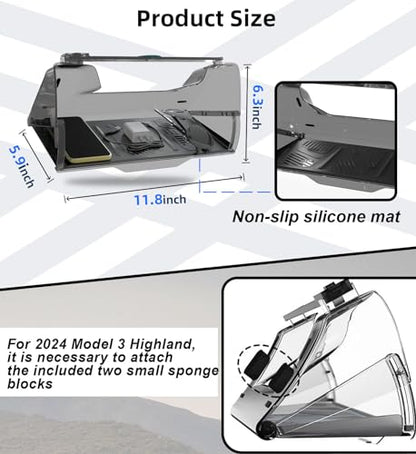 Under Screen Storage for Tesla Model 3 Y 2016