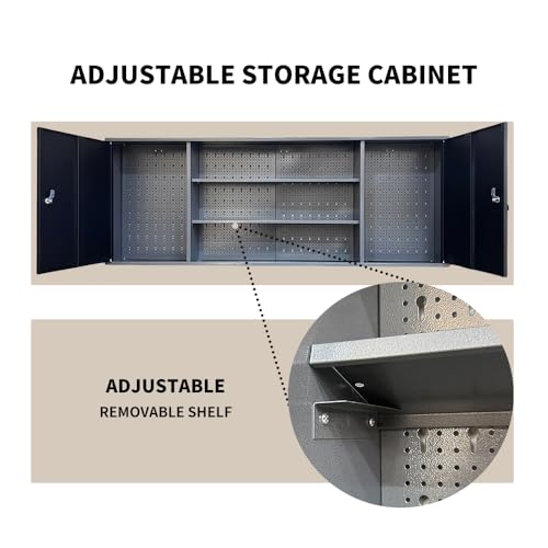 Garage Tool Storage Cabinet System with Workbench Desk (3 Count)