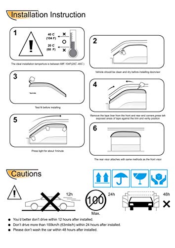 4pcs Original Window Visors for 11