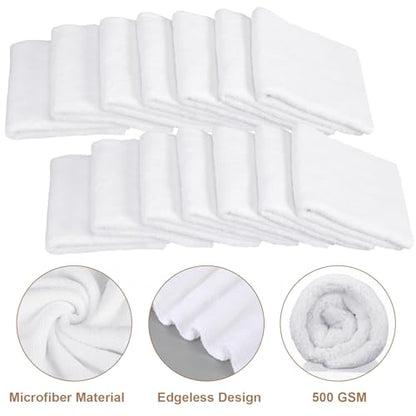 30 Pcs 16 x 16 Inch Edgeless Microfiber Plush Towels for Cars Detailing Drying Wash Polishing Absorbent Cleaning Cloths (30 Count)