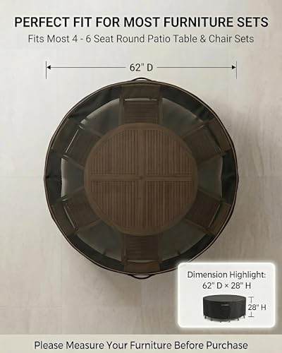 Round Outdoor Patio Furniture Cover