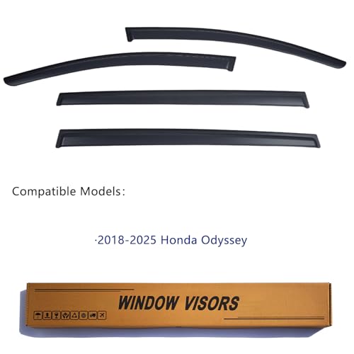 Window Visors Rain Guards Compatible with Honda Odyssey 2018 (4 Count)