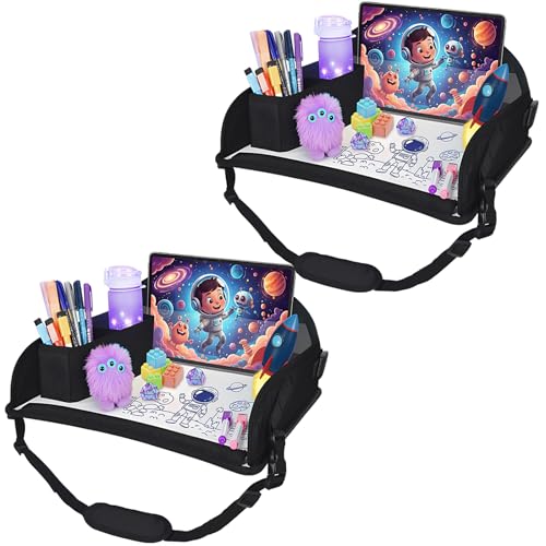 Upgraded Kids Travel Tray for Airplane (2 Count)