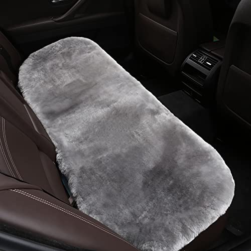 Genuine Sheepskin Car Seat Cushion Seat Covers for Cars Trucks SUV Comfort Seat Protector Pad for Car Driver Seat Car Accessories (3 Count)