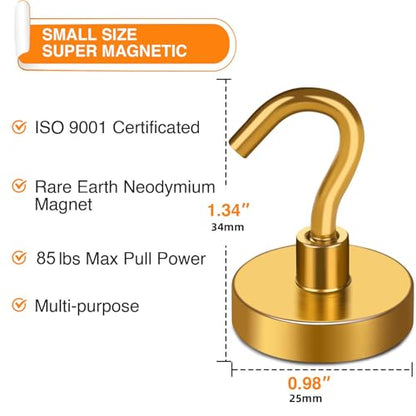 Magnetic Hooks Heavy Duty 85Lbs Strong Magnets with Hook for Cruise